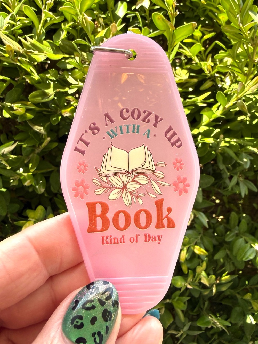 Vintage style motel key keychain book lover gift idea